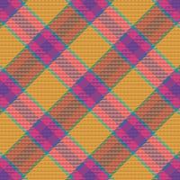 Tartan or plaid retro color pattern. vector