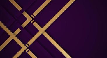 Abstract Dark Purple 3D Background with Gold and Purple Lines Paper Cut Style Textured. Usable for Decorative web layout, Poster, Banner, Corporate Brochure and Seminar Template Design vector