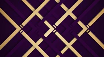 Abstract Dark Purple 3D Background with Gold and Purple Lines Paper Cut Style Textured. Usable for Decorative web layout, Poster, Banner, Corporate Brochure and Seminar Template Design vector