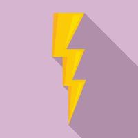 Power lightning bolt icon, flat style vector