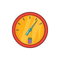 Indicator fuel device icon, cartoon style vector