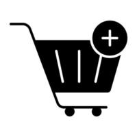 Add to cart icon, editable vector