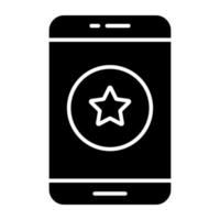 Filled design icon of mobile coupon vector
