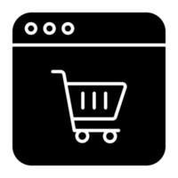 icono de diseño único de compras en línea vector