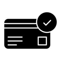 icono de descarga premium de tarjeta de cajero automático aceptada vector