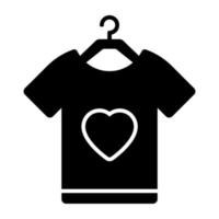 ícono de diseño único de compras de camisas vector