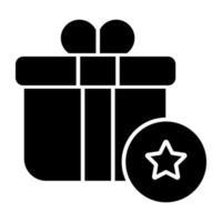 Gift icon, editable vector