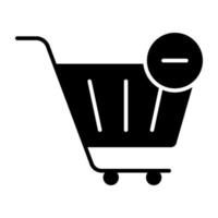 Remove from cart icon, editable vector