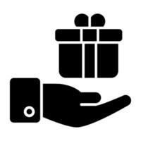 Gift icon, editable vector