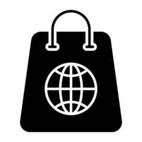 icono de diseño perfecto de compras globales vector