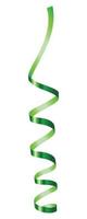 Green coil ribbon mockup, realistic style vector