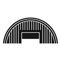 Empty hangar icon, simple style vector