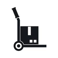 Truck with cargo icon, simple style vector