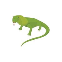 Lizard icon, cartoon style vector