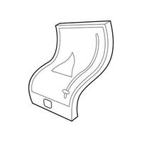 Flexible tablet icon, outline style vector