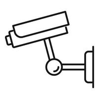 Smart outdoor camera icon, outline style vector