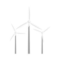 Development wind turbine icon, flat style vector