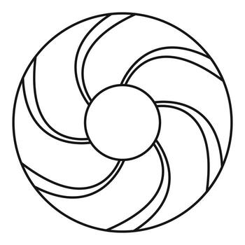 Curl bakery icon, outline style vector