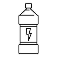 icono de bebida energética deportiva, estilo de contorno vector