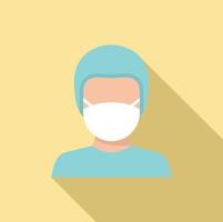 Biohazard lab man icon, flat style vector