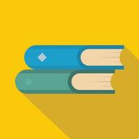 Book two icon, flat style vector