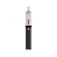 Steel vape pen icon, flat style vector