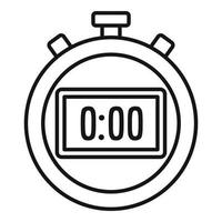 Sport stopwatch icon, outline style vector