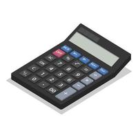 conjunto de iconos de calculadora, estilo isométrico vector