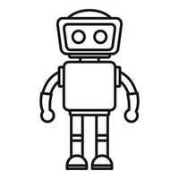 Humanoid icon, outline style vector