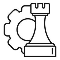 Product manager strategy plan icon, outline style vector