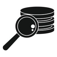 Search server secured icon, simple style vector