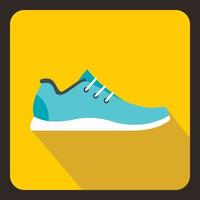 Sport sneakers icon, flat style vector