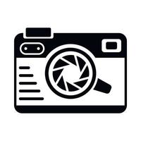 Photo camera icon, simple style vector