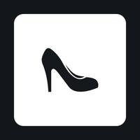 Womens shoe with heels icon, simple style vector