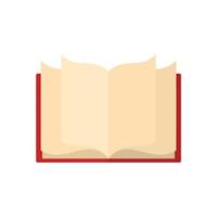 Book learning icon, flat style vector