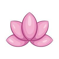 icono de flor de loto, estilo de dibujos animados vector