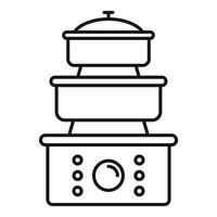 Cooker icon, outline style vector