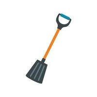 Winter spade icon, flat style vector