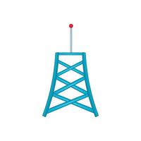 Wireless connection tower icon, cartoon style vector