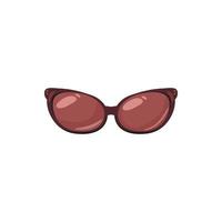 Brown sunglasses icon, cartoon style vector