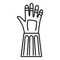 Fencing gloves icon, outline style vector