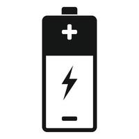 Used battery icon, simple style vector