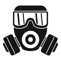 Gas mask icon, simple style vector