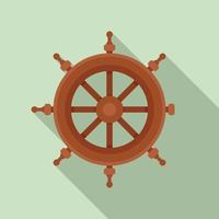 Cruise steering wheel icon, flat style vector