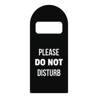 Please do not disturb room tag icon, simple style vector