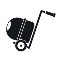 Concrete mixer icon, simple style vector