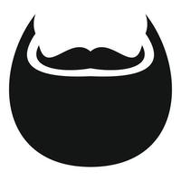 Man beard icon, simple style. vector