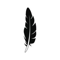 Hipster feather icon, simple style vector