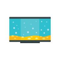 Office aquarium icon, flat style vector