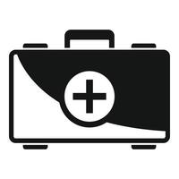 First aid kit icon, simple style vector